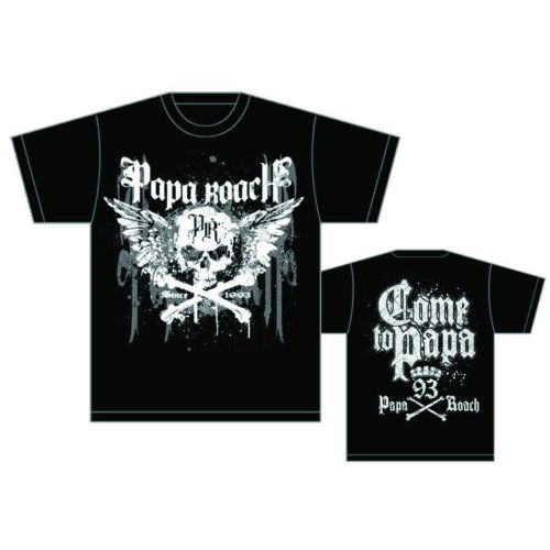 Cover for Papa Roach · Papa Roach Unisex Tee: Crossbones Drips (Back Print) (Bekleidung) [size S] [Black - Unisex edition]