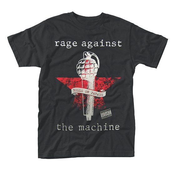 Cover for Rage Against the Machine · Rage Against The Machine Unisex T-Shirt: Bulls on Parade Mic (T-shirt) [size S] [Black - Unisex edition] (2018)