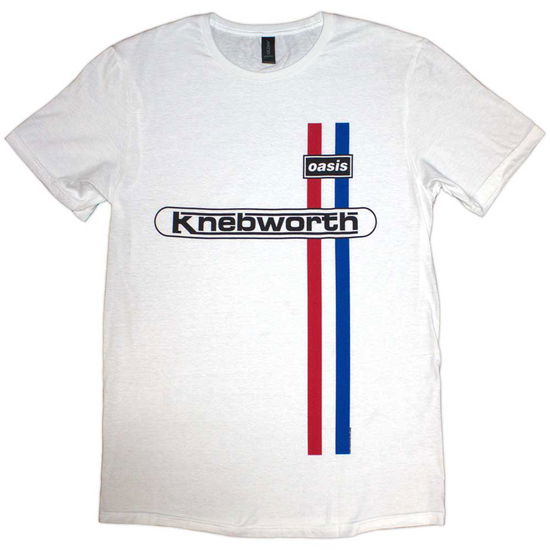 Oasis Unisex T-Shirt: Knebworth Vertical Stripe - Oasis - Merchandise -  - 5056737260861 - June 13, 2024