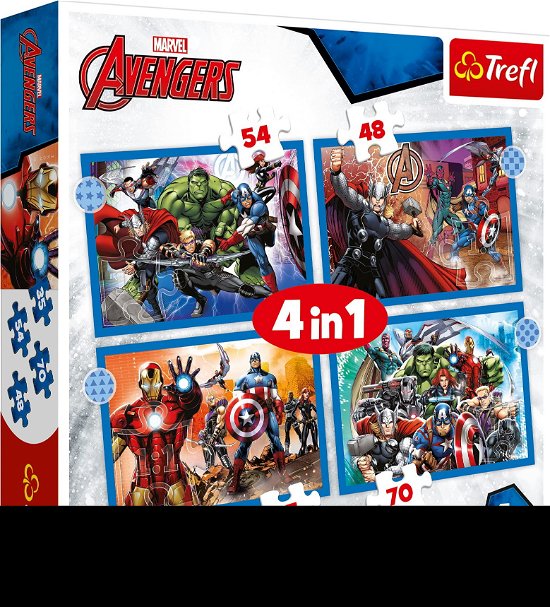 Trefl 4 in 1 Puzz Avengers - Trefl 4 in 1 Puzz Avengers - Juego de mesa - ABGEE - 5900511343861 - 