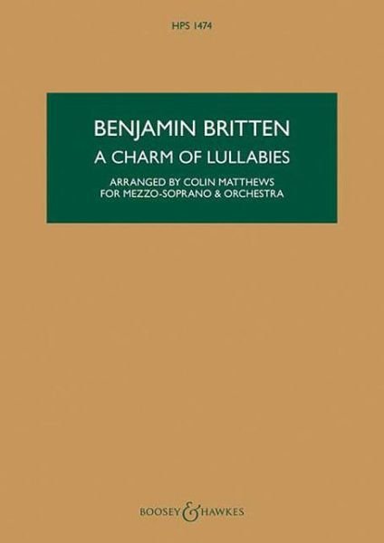 Cover for Benjamin Britten · Charm of Lullabies Op 41 (Paperback Book) (2013)