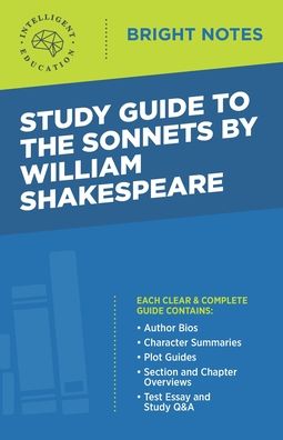 Cover for Intelligent Education · Study Guide to The Sonnets by William Shakespeare - Bright Notes (Taschenbuch) [2nd edition] (2020)