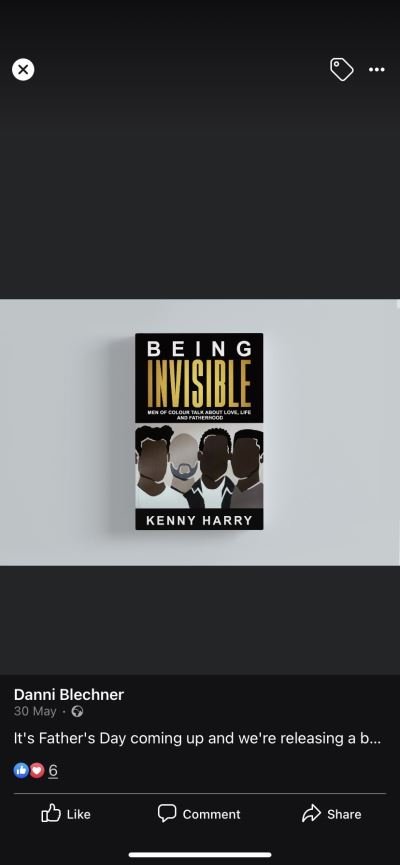 Cover for Kenny Harry · Being Invisible: Men of Colour Talk About Love, Life, and Fatherhood (Paperback Book) (2022)