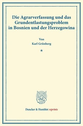 Cover for Grünberg · Die Agrarverfassung und das Gr (Book) (2013)