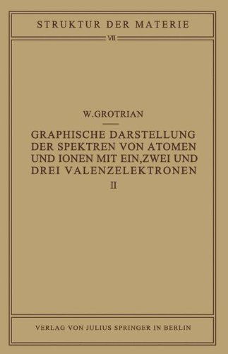 Cover for W Grotrian · Graphische Darstellung Der Spektren Von Atomen Und Ionen Mit Ein, Zwei Und Drei Valenzelektronen: Zweiter Teil - Struktur Der Materie in Einzeldarstellungen (Paperback Book) [Softcover Reprint of the Original 1st 1928 edition] (1928)