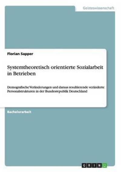 Cover for Sapper · Systemtheoretisch orientierte So (Book) (2015)