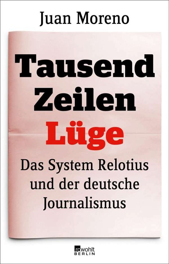 Cover for Moreno · Tausend Zeilen Lüge (Book)