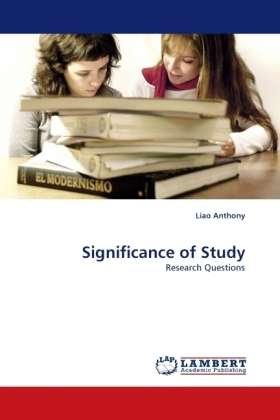 Cover for Anthony · Significance of Study (Book)