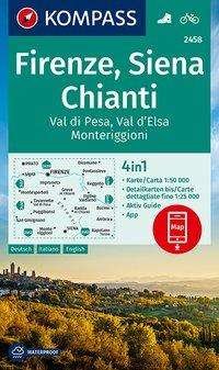 Cover for Mair-Dumont / Kompass · Kompass Wanderkarte: Firenze, Siena, Chianti: Val di Pesa, Val d'Elsa Monteriggioni (Innbunden bok) (2020)