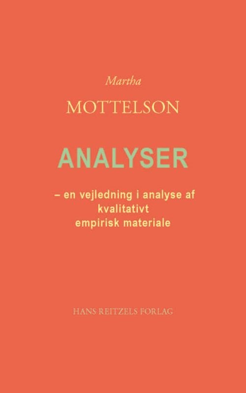 Cover for Martha Mottelson · Analyser (Book) [1er édition] (2024)