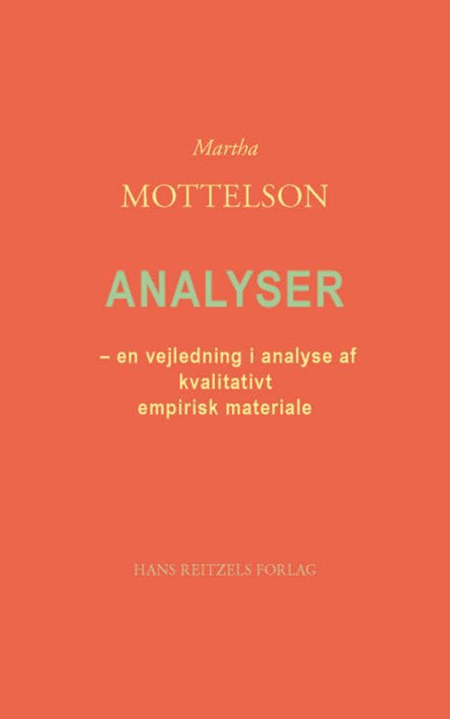 Cover for Martha Mottelson · Analyser (Buch) [1. Ausgabe] (2024)