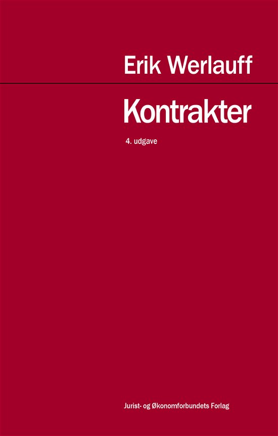 Cover for Erik Werlauff · Kontrakter (Hardcover Book) [4. Painos] (2018)