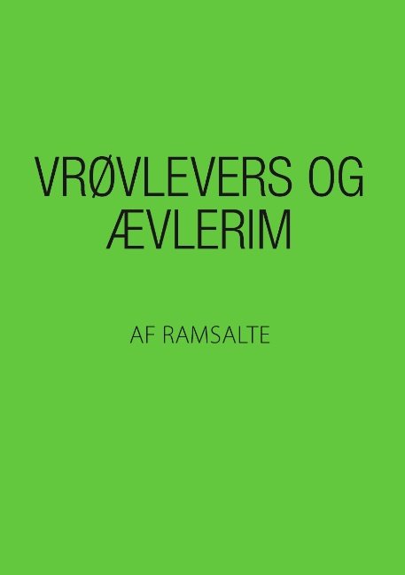 Cover for Ramsalte · Vrøvlevers og ævlerim (Paperback Book) [1. Painos] (2017)