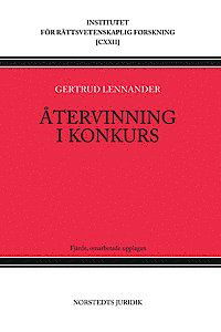 Cover for Lennander Gertrud · Återvinning i konkurs (4.uppl.) (Taschenbuch) (2013)
