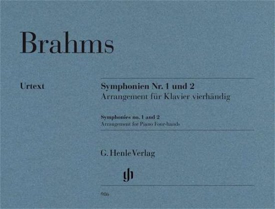 Cover for J. Brahms · Sinfonien 1+2,Kl.4-hdg.HN986 (Book)