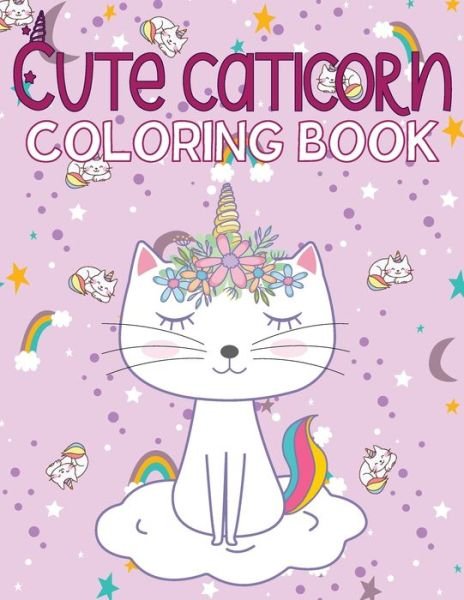 Cover for Nouna Press · Cute caticorn coloring book (Paperback Book) (2020)