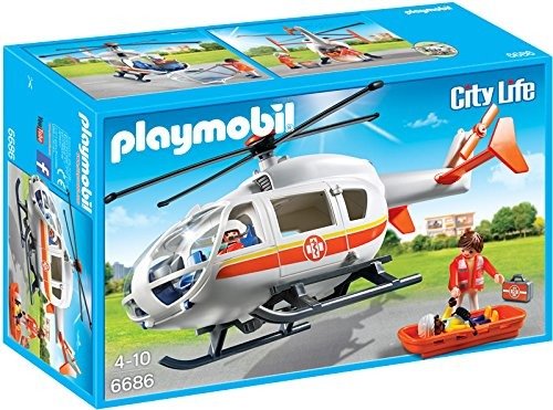 Cover for Playmobil | Playmobil City Life · Playmobil City Life Flying Ambulance 6686 (MERCH)