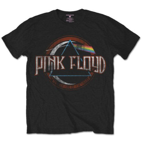 Pink Floyd Unisex T-Shirt: Dark Side of the Moon Round With Logo - Pink Floyd - Koopwaar - Perryscope - 5055295340862 - 