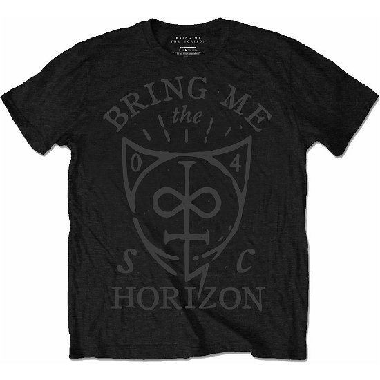 Bring Me The Horizon Unisex T-Shirt: Hand Drawn Shield - Bring Me The Horizon - Produtos - Bravado - 5055979907862 - 