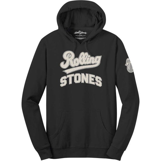 The Rolling Stones Unisex Pullover Hoodie: Team Logo & Tongue (Applique) - The Rolling Stones - Fanituote - ROCK OFF - 5056170666862 - maanantai 30. joulukuuta 2019