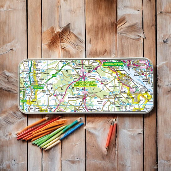 Cover for OS Map Metal Pencil Tin - New Forest National Park (MERCH) (2025)