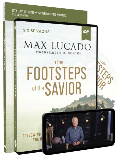 Cover for Max Lucado · In the Footsteps of the Savior Study Guide with DVD: Following Jesus Through the Holy Land (Paperback Bog) (2023)