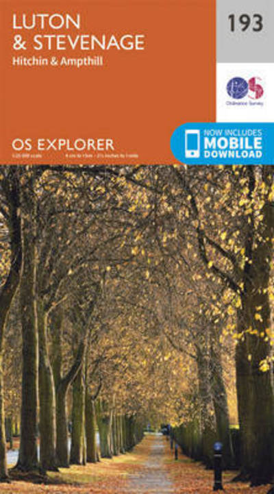 Luton and Stevenage - OS Explorer Map - Ordnance Survey - Books - Ordnance Survey - 9780319243862 - September 16, 2015