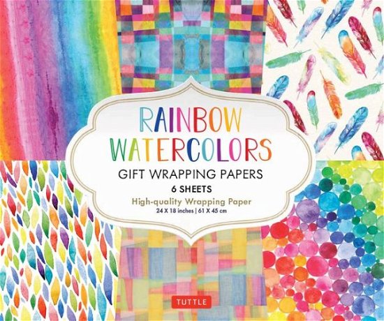 Rainbow Watercolors Gift Wrapping Papers - 6 sheets: 24 x 18 inch Wrapping Paper - Tuttle Editors - Books - Tuttle Publishing - 9780804851862 - May 7, 2019
