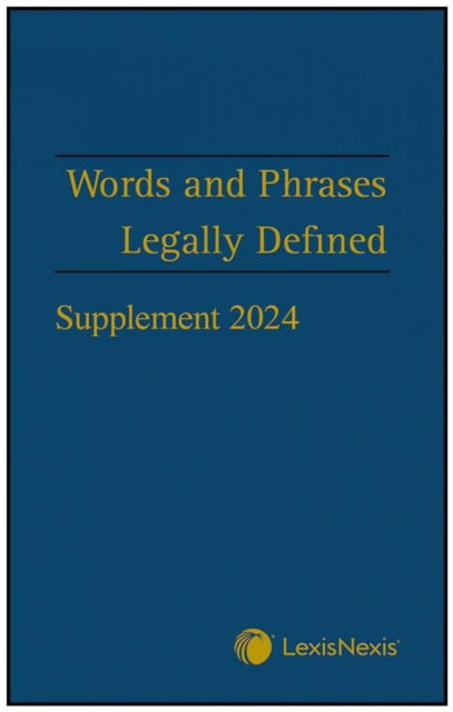 Cover for David Hay · Words and Phrases Legally Defined 2024 Supplement (Paperback Book) (2024)