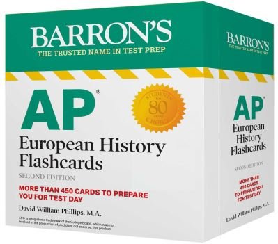 Cover for David William Phillips · AP European History Flashcards, Second Edition: Up-to-Date Review + Sorting Ring for Custom Study (KARTENSPIEL) (2022)