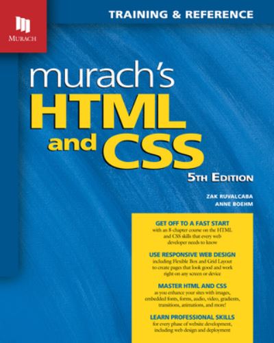 Cover for Anne Boehm · Murach's HTML and CSS (5th Edition) (Paperback Book) [5 New edition] (2021)