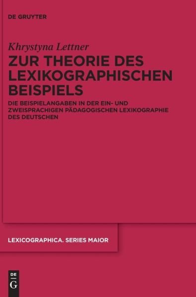 Cover for Lettner · Zur Theorie des lexikographisch (Bok) (2019)