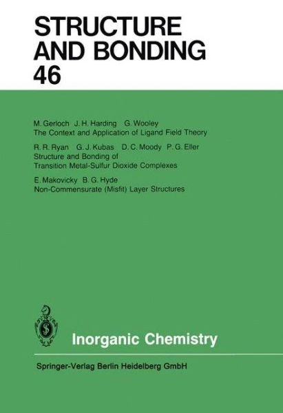 Inorganic Chemistry - Structure and Bonding - Xue Duan - Books - Springer-Verlag Berlin and Heidelberg Gm - 9783662157862 - November 20, 2013