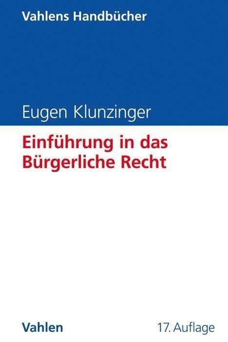 Cover for Klunzinger · Einführung in das Bürgerlich (Bok)