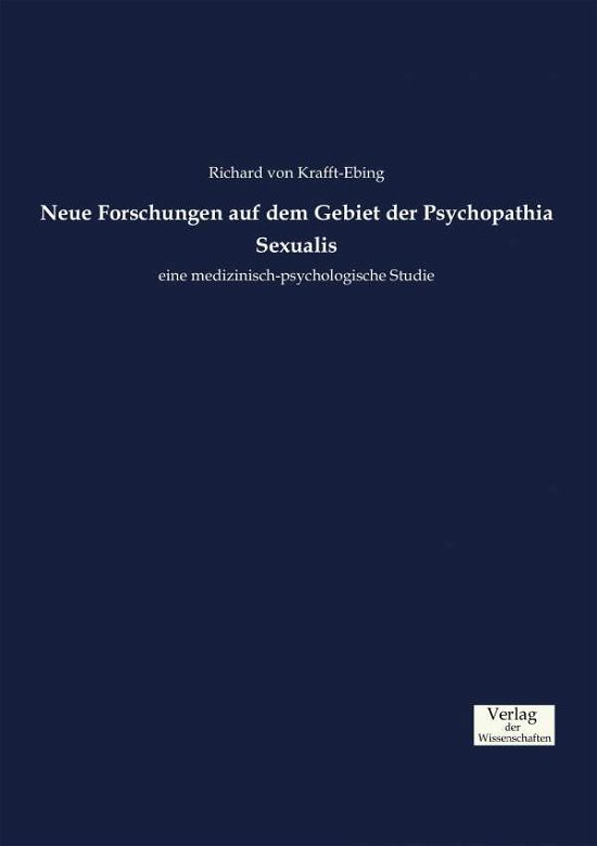 Cover for Krafft-Ebing · Neue Forschungen auf dem G (Book) (2019)