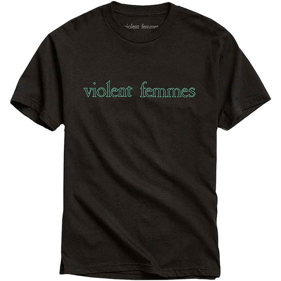 Violent Femmes Unisex T-Shirt: Green Vintage Logo - Violent Femmes - Koopwaar -  - 5056170698863 - 