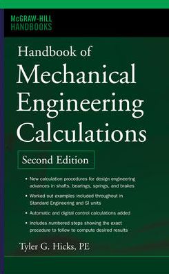 Cover for Tyler Hicks · Handbook of Mechanical Engineering Calculations, Second Edition (Hardcover Book) (2006)