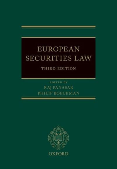 Cover for Raj Panasar · European Securities Law (Hardcover Book) [3 Revised edition] (2021)