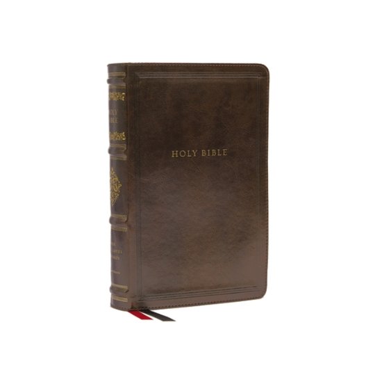 Cover for Thomas Nelson · NKJV, Wide-Margin Reference Bible, Sovereign Collection, Leathersoft, Brown, Red Letter, Comfort Print: Holy Bible, New King James Version (Leather Book) (2022)