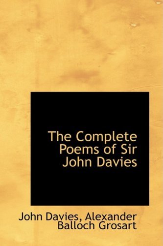 Cover for John Davies · The Complete Poems of Sir John Davies (Inbunden Bok) (2009)