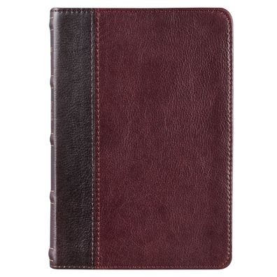 Cover for Christian Art Gifts Inc · KJV Compact Bible Two-Tone Brown / Brandy Full Grain Leather (Leather Book) (2021)