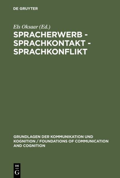Cover for Els Oksaar · Spracherwerb,Sprachkontakt,Sprachkonfl. (Book) (1984)