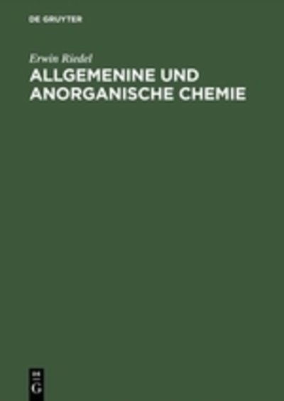 Cover for Riedel · Allgemeine u.anorganische Chemie (Bok) (1990)