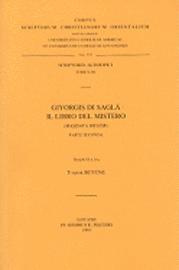 Cover for Y Beyene · Giyorgis Di Sagla Il Libro Del Mistero. (Mashafa Mestir), Ii. Aeth. 98. (Corpus Scriptorum Christianorum Orientalium) (Paperback Bog) (1993)