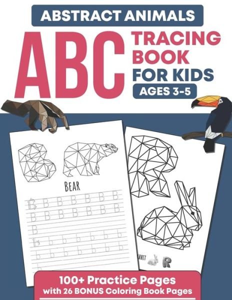 Cover for Fun Brain Puzzles · Abstract Animals ABC Tracing Book For Kids Ages 3-5 (Paperback Bog) (2020)