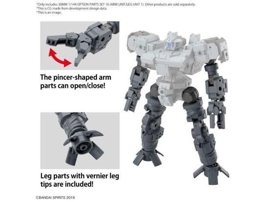 Cover for 30mm · 30MM - 1/144 Option Parts Set 16 (Arm Unit / Leg Uni (Zabawki)