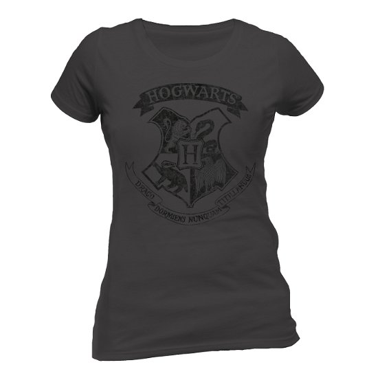 Cover for Harry Potter · Harry Potter - Distressed Hogwarts (T-Shirt Donna (TØJ) [size L]