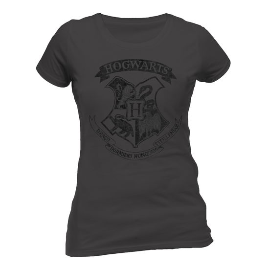 Cover for Harry Potter · Harry Potter - Distressed Hogwarts (T-Shirt Donna (CLOTHES) [size L]