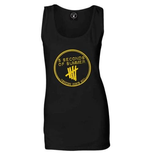 5 Seconds of Summer Ladies Vest T-Shirt: Derping Stamp - 5 Seconds of Summer - Merchandise - Unlicensed - 5055295388864 - 