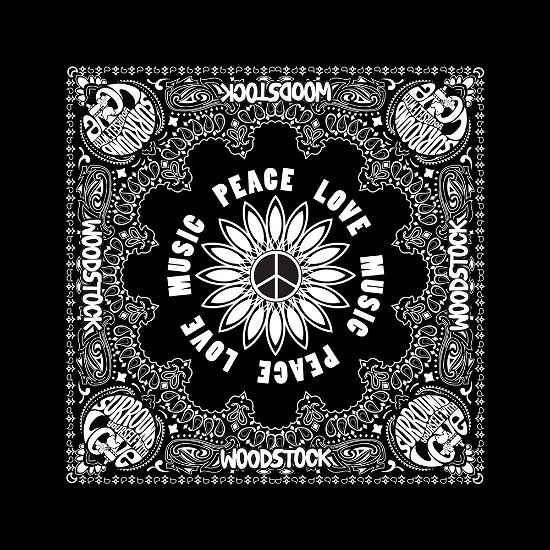 Cover for Woodstock · Woodstock Unisex Bandana: Peace, Love &amp; Music (MERCH) [Black - Unisex edition]